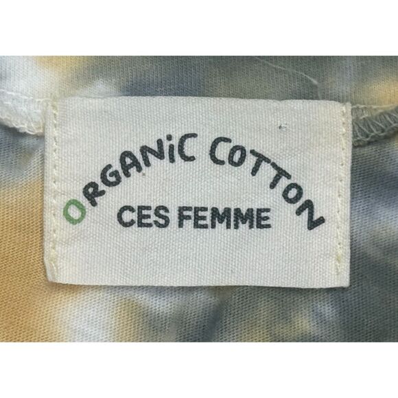 Organic Cotton Ces Femme Women's Long Sleeve Tie Dye Shirt Size Medium - Picture 5 of 9